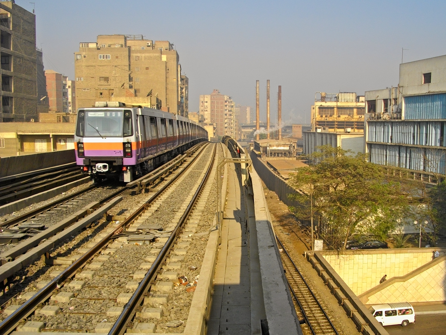 Giza, na stacji metra Giza Station.